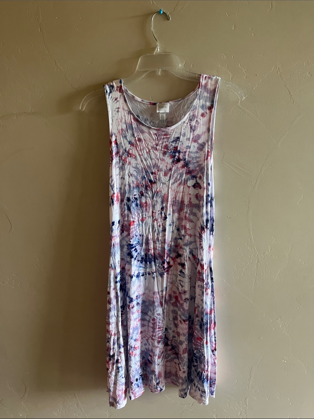 Cupio Tie-Dye Midi Dress in Pink & Blue